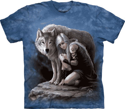 T-Shirt Mountain Artwear Wolf Protector (Größe S)