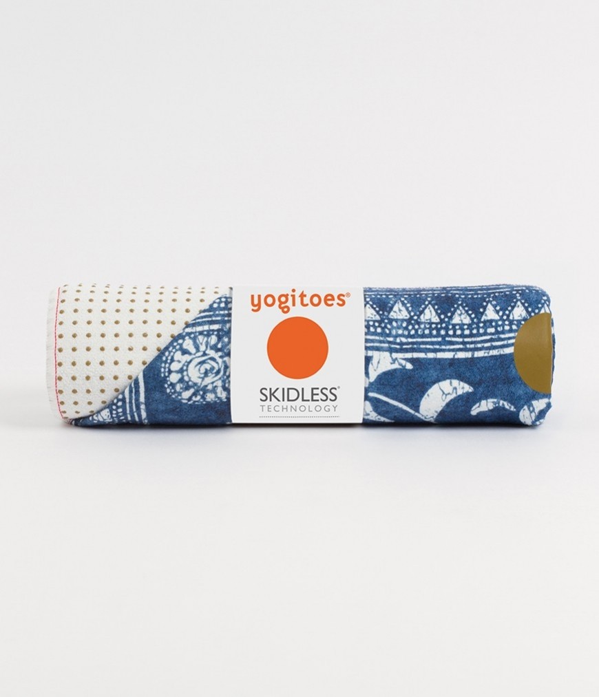 Manduka Yogitoes Skidless Yoga Handtuch – Gejia - Blau - 173 x 61 cm