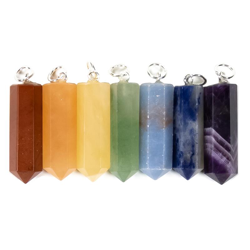 Set mit 7 Chakra-Anhängern