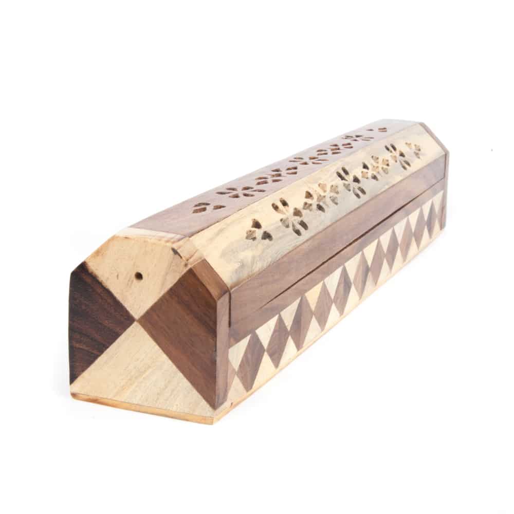 Räuchergefäß und Aufbewahrungsbox Zweifarbiges Holz