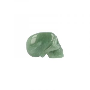 Edelstein Schädel aus Reisender Aventurin grün (60 mm)