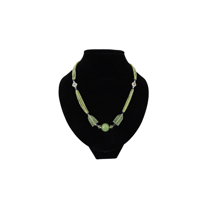 Boho Halskette Jade - 3 Stränge mit Kugeln