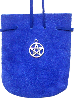 Wildledertasche – Pentagramm (Blau)
