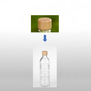 Vitalwasser Holzdeckel für Trinkflasche Lagoena