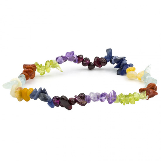 Armband 7 Chakrasteinen elastisch