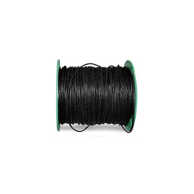 Wachsschnur Schwarz (100 Meter - 1 mm)