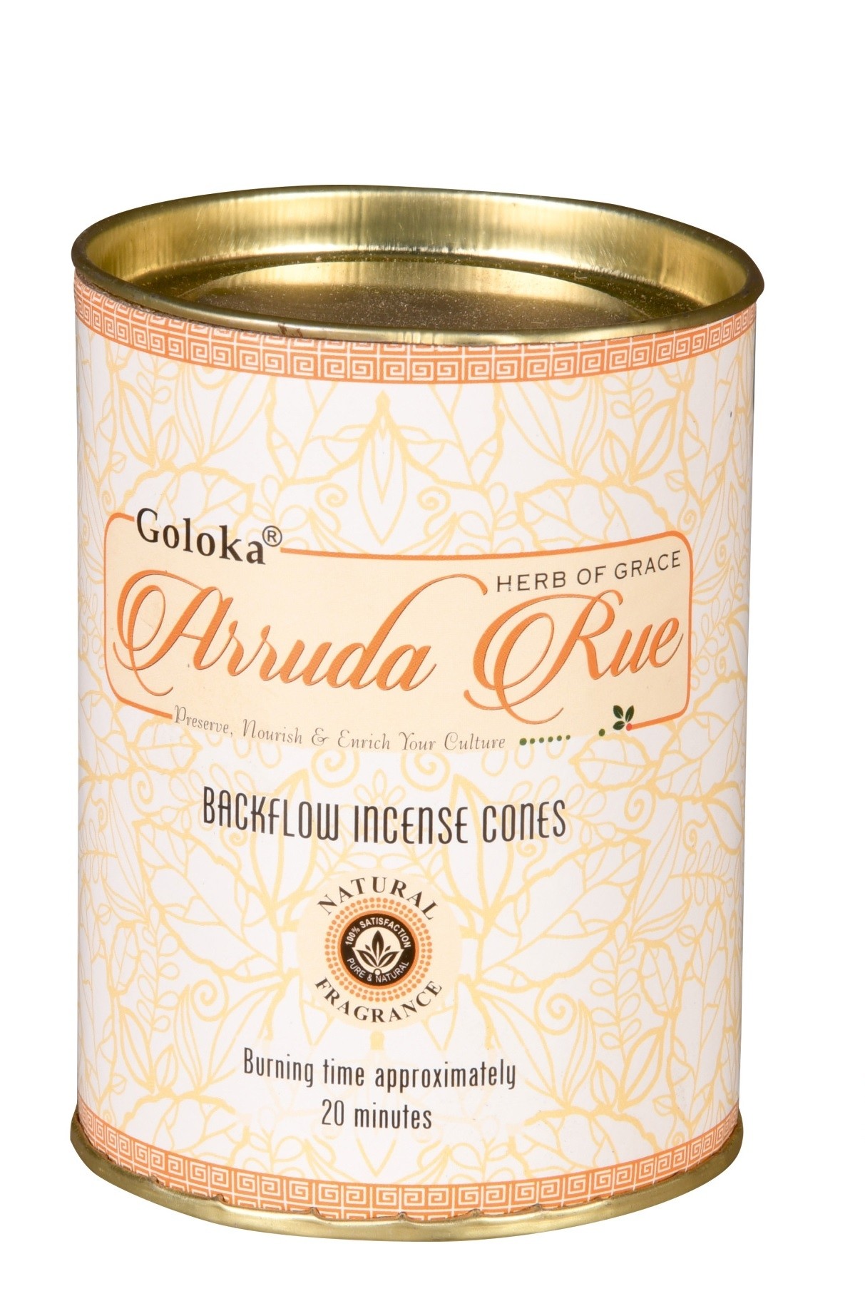 Goloka backflow Räucherkegel Arruda Raute