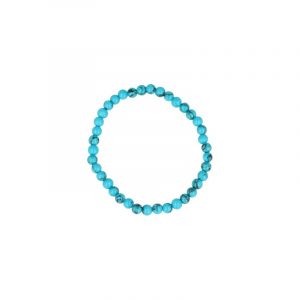 Howlite Blau Perlen Kinder Armband 4 mm (farbig)