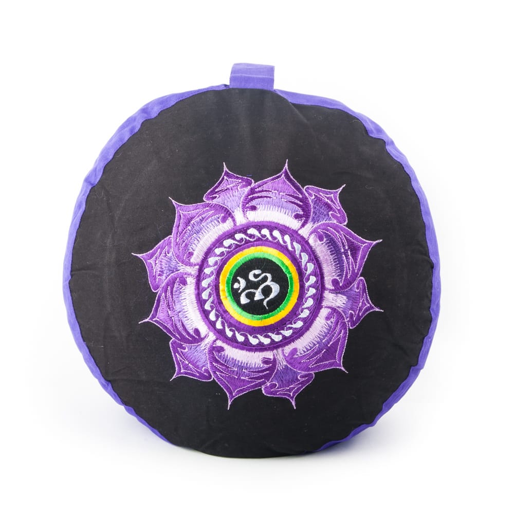 Meditationskissen Symbol lila OHM