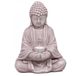 Buddha mit Kerzenhalter - 28 cm
