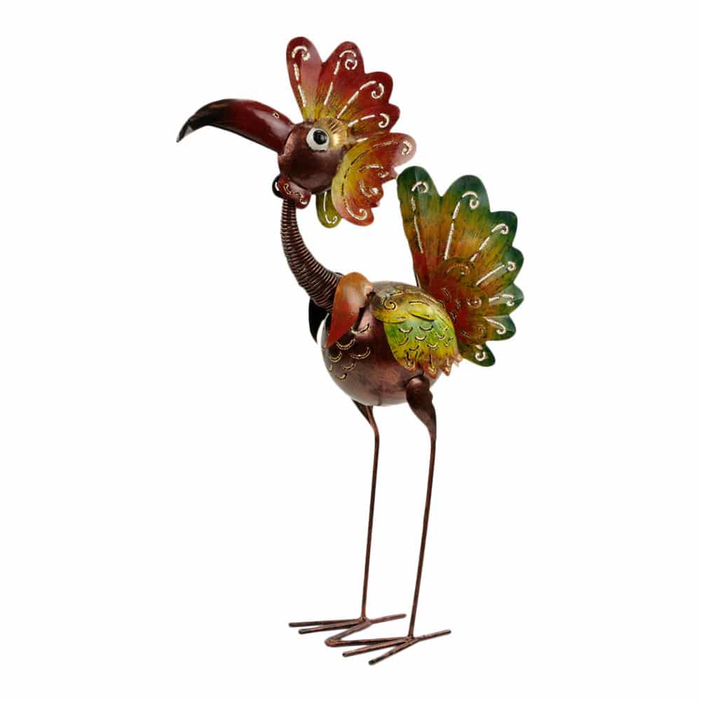 Vogel aus Metall Lange Flügel Mehrfarbig (55 x 38 x 14 cm)