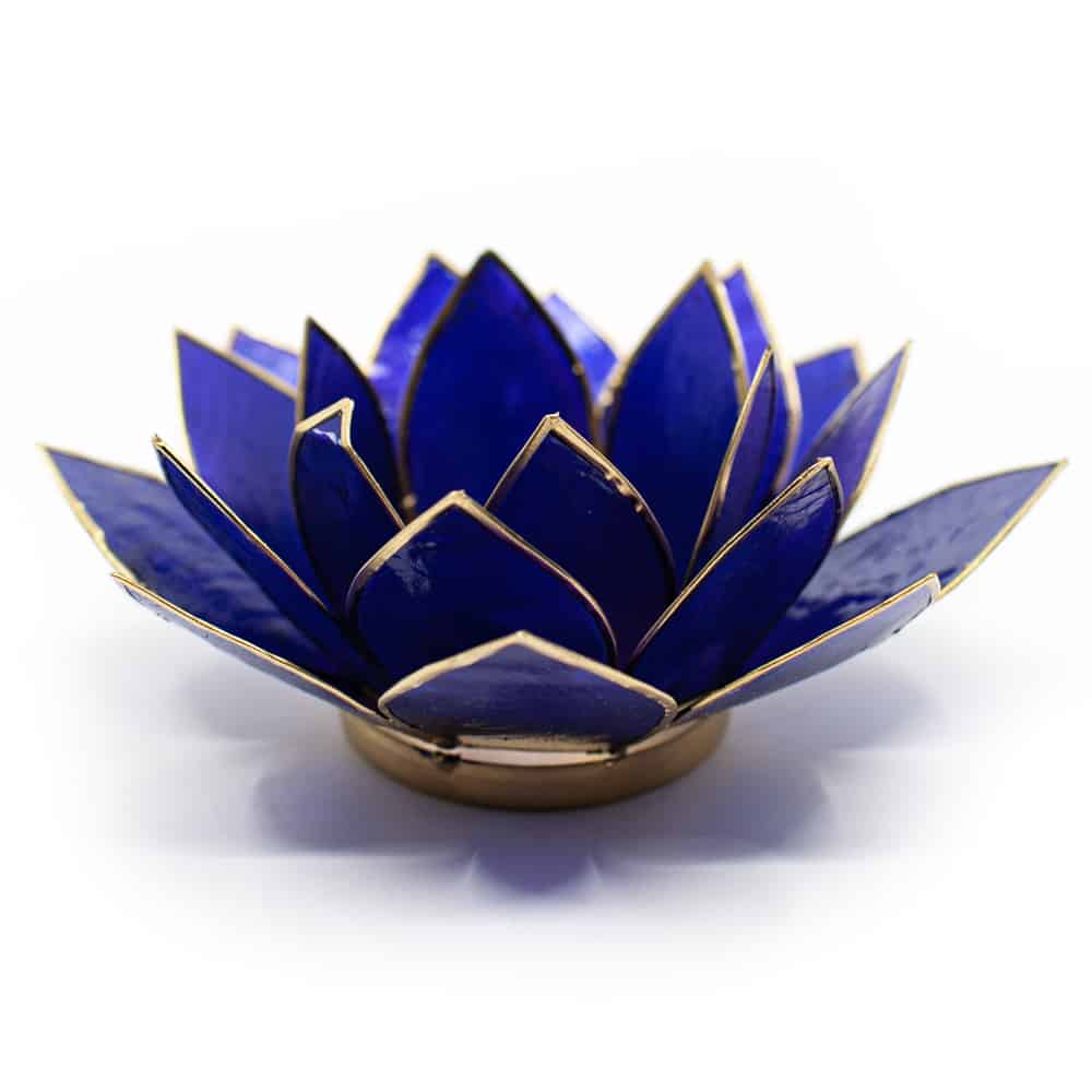 Lotus Atmosphärisches Licht Indigo 6. Chakra Goldrand
