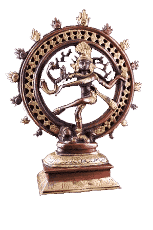 Shiva Nataraja Figur Bronze zweifarbig 20 cm Statue