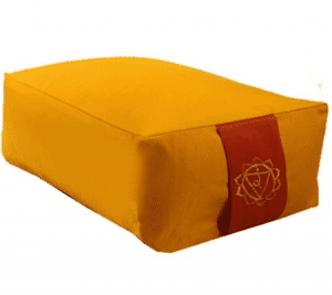 Meditationskissen/Bolster gelb 3. Chakra (38 x 28 x 15 cm)