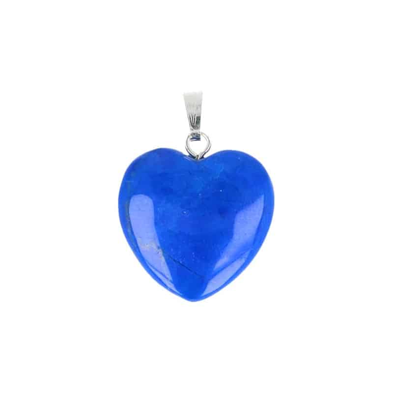 Edelstein Anhänger Herz Howlith Blue (20 mm)