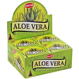 HEM Räucherkegel Aloe Vera  (12 Packungen mit 10 Kegeln)