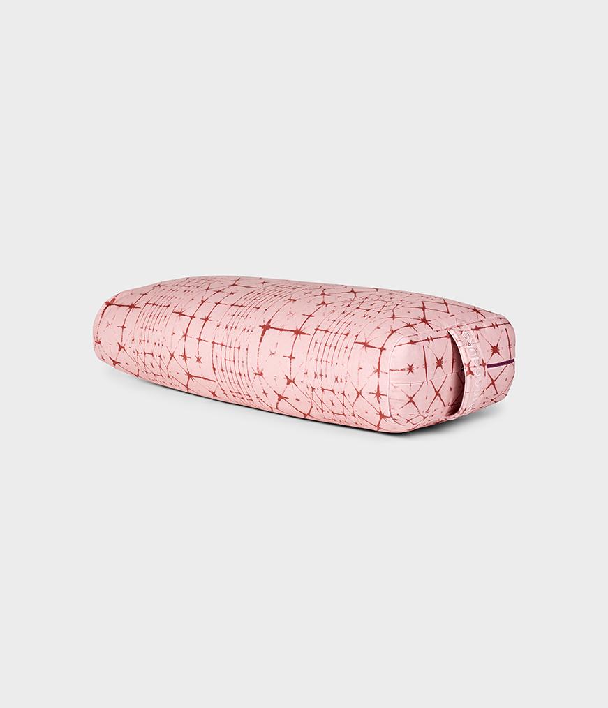 Manduka Rechteckige Nackenrolle–  Star Dye Coral - Rosa - 71 x 30 x 12 cm