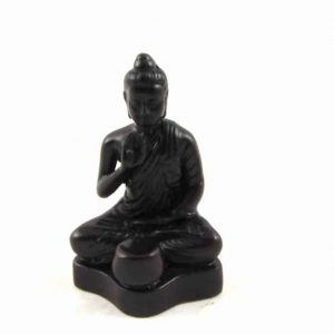 Statue Polystone Buddha mit Schale (12 cm)