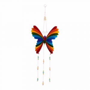 Hängende Dekoration Schmetterling Regenbogenfarben (48 x 17 x 1 cm)
