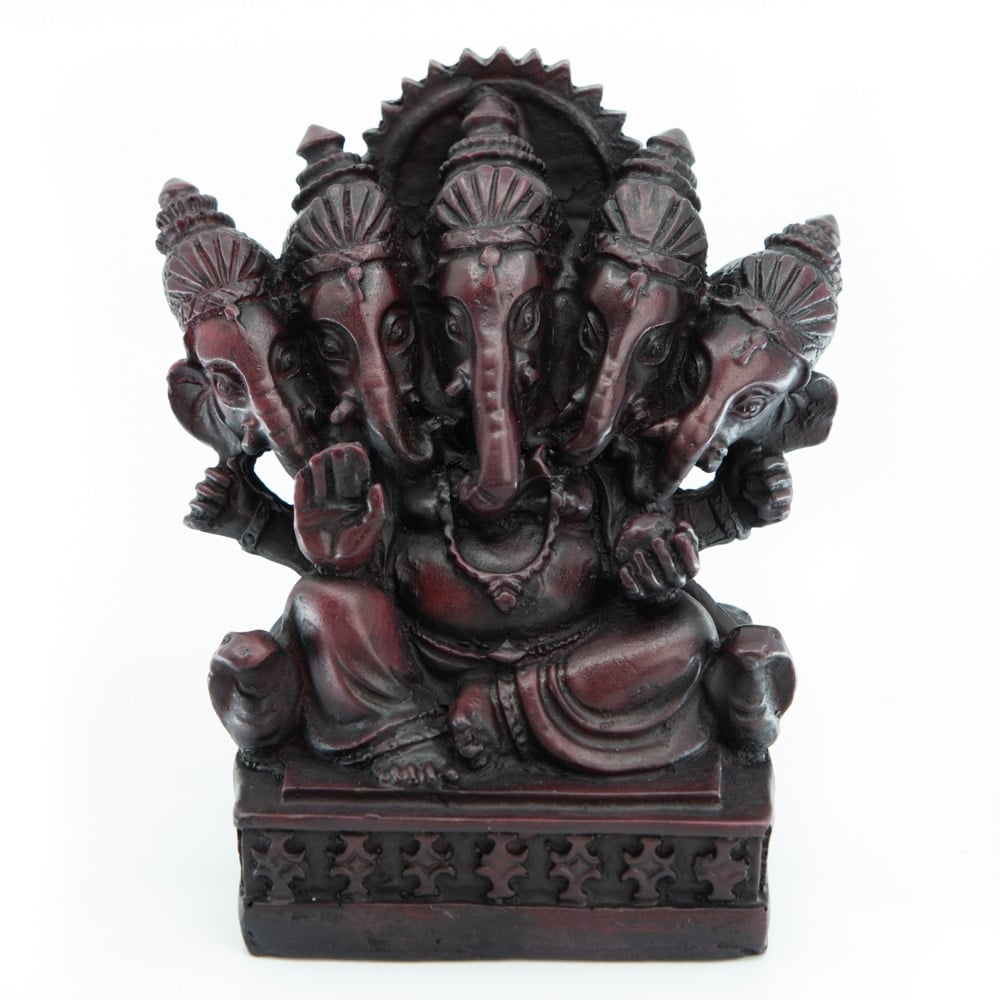 Statue Ganesha mit fünf Köpfen (13 cm)