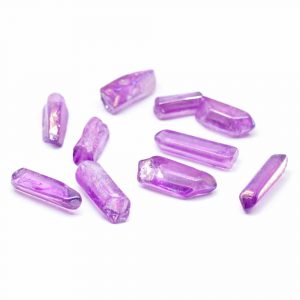 Edelstein Light Purple Aura Quartz Spitze 20 - 30 mm