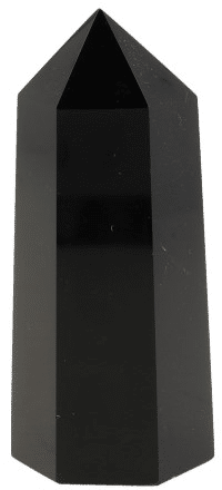 Obsidian schwarzer Edelstein Spitze 7-8 cm