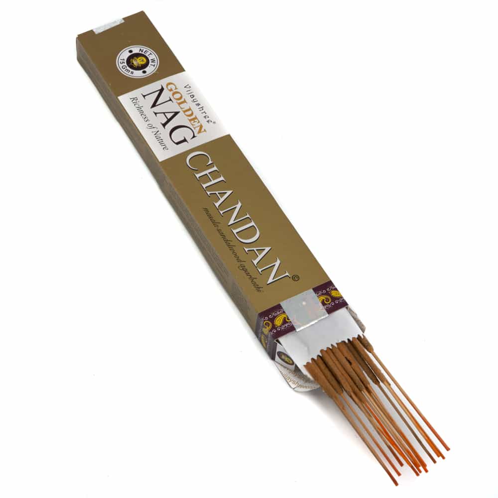 Goldener Nag Chandan Räucherstäbchen (1 Schachtel)