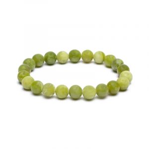 Mala/Armband grüner Jade elastisch - 0.8cm