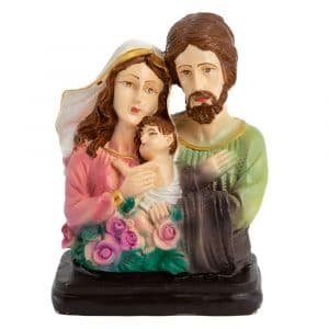 Statue von Maria und Josef mit Jesuskind - Handbemalt (14 cm)