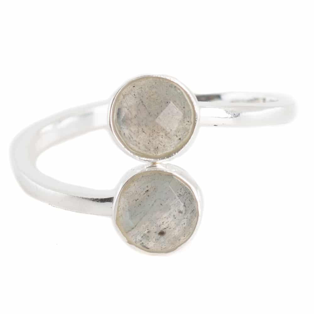 Edelstein Ring Labradorit - 925 Silber