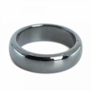 Edelstein Ring Hämatit (6 mm - Größe 17)