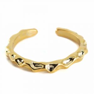 Verstellbarer Ring Windungen Kupfer Gold