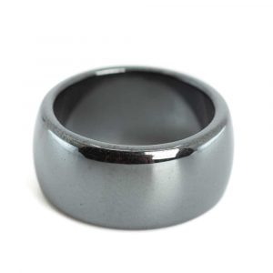 Edelstein Ring Hämatit (10 mm - Größe 17)