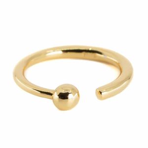 Verstellbarer Ring Kugel Kupfer Gold
