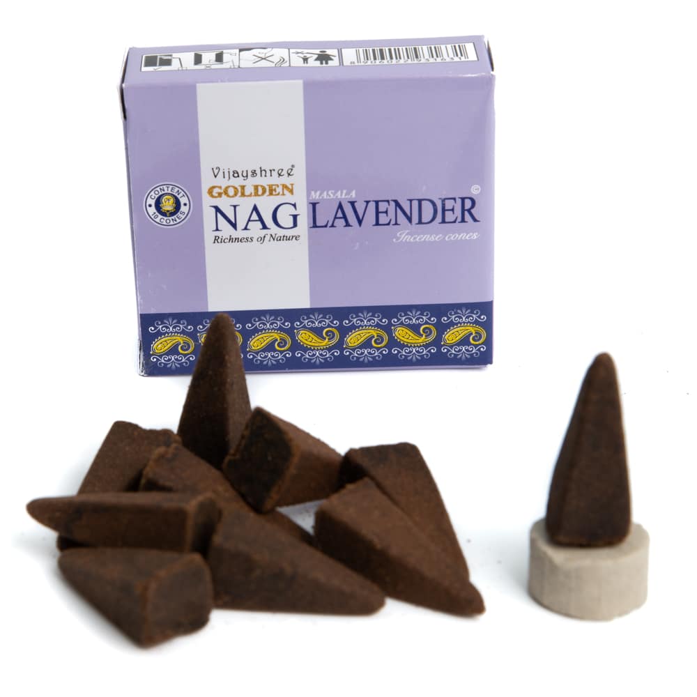 Golden Nag Lavendel Räucherkegel (1 Schachtel)