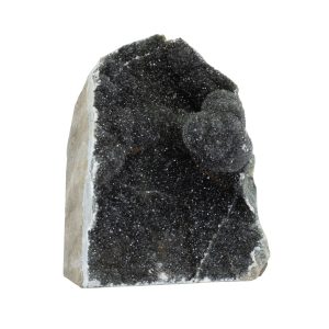 Rauer Schwarzer Amethyst Edelstein Geode Stehend 1000 - 2000 g