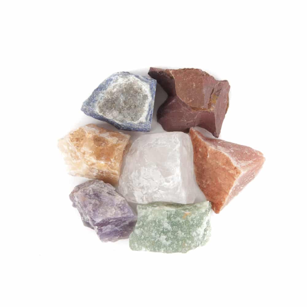 sieben Chakra-Edelsteine 
