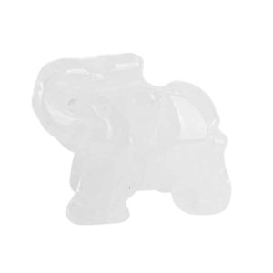 Edelstein Bergkristall Elefant (ca. 4 x 3 cm)