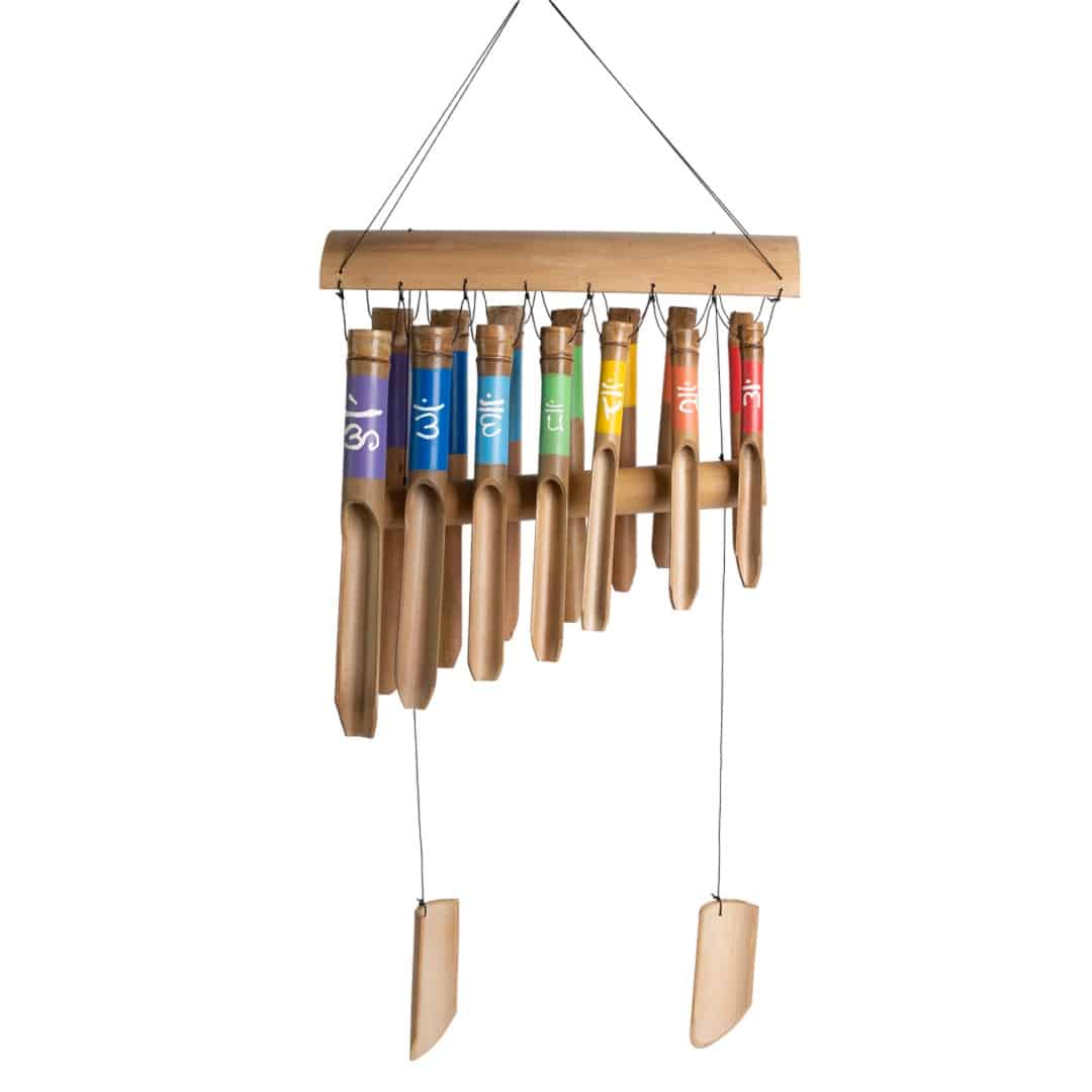 Windorgel Bambus - Double und 7 Chakras (ca. 87 x 34 cm)