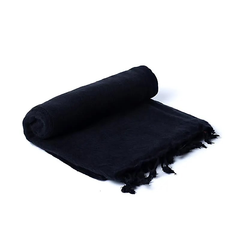 Schwarzer Acryl-Meditationsschal aus Nepal