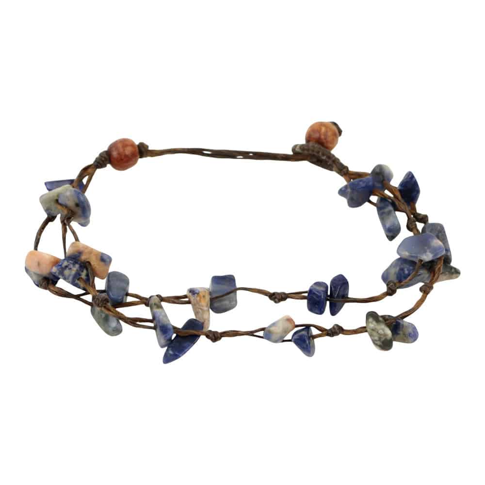 Blaues Lapis-Lazuli-Edelsteinarmband von Sawahasa