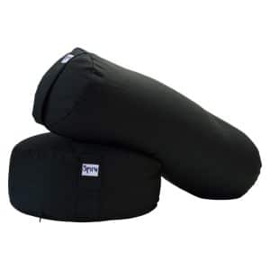 Schwarzes Yoga-Bolster & Meditationskissen-Set