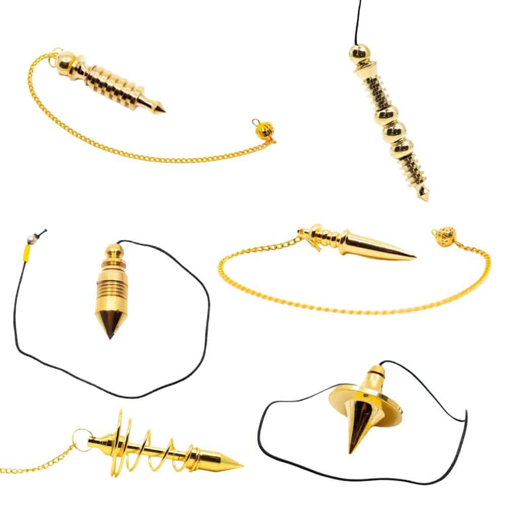 Luxuriöses Set aus goldfarbenen Metallpendeln - Bündel
