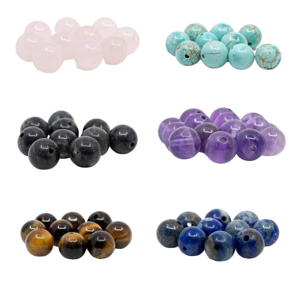 Beliebtes Edelstein-Perlen-Set (8 mm) - Bündel