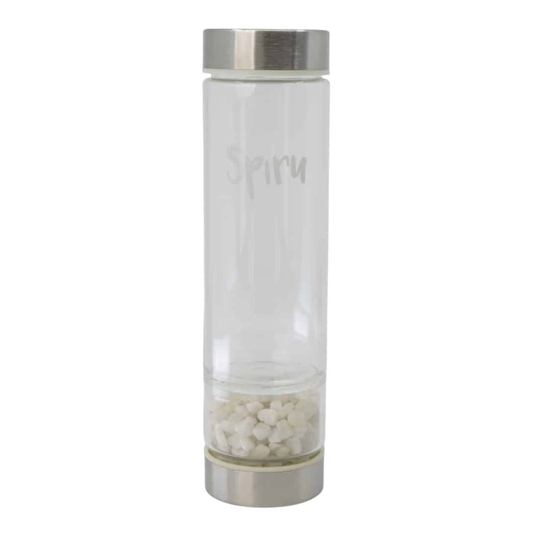 Spiru Edelstein-Wasserflasche Mondstein - 400 ml