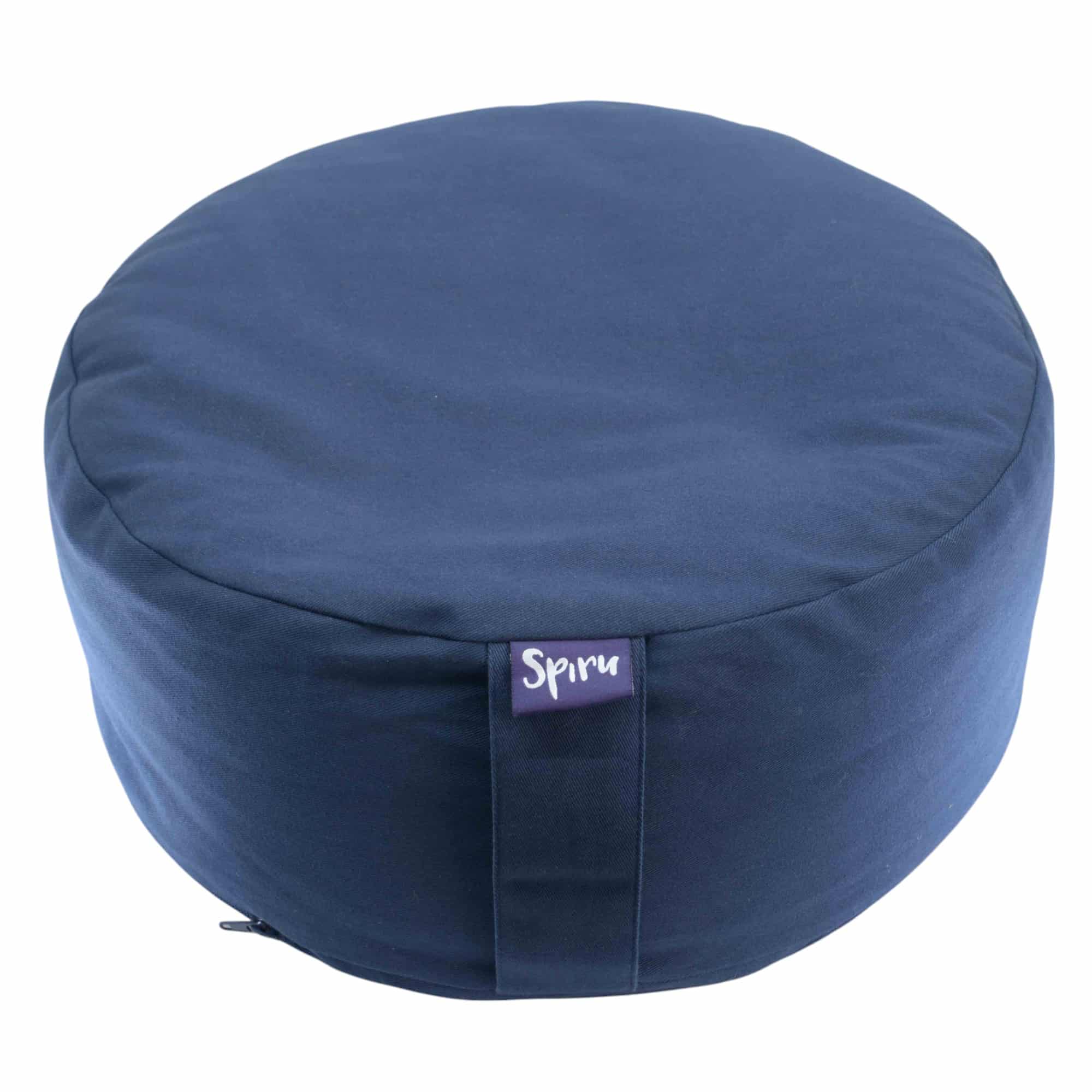 Spiru-Meditationskissen Rund Baumwolle Dunkelblau - 30 x 15 cm