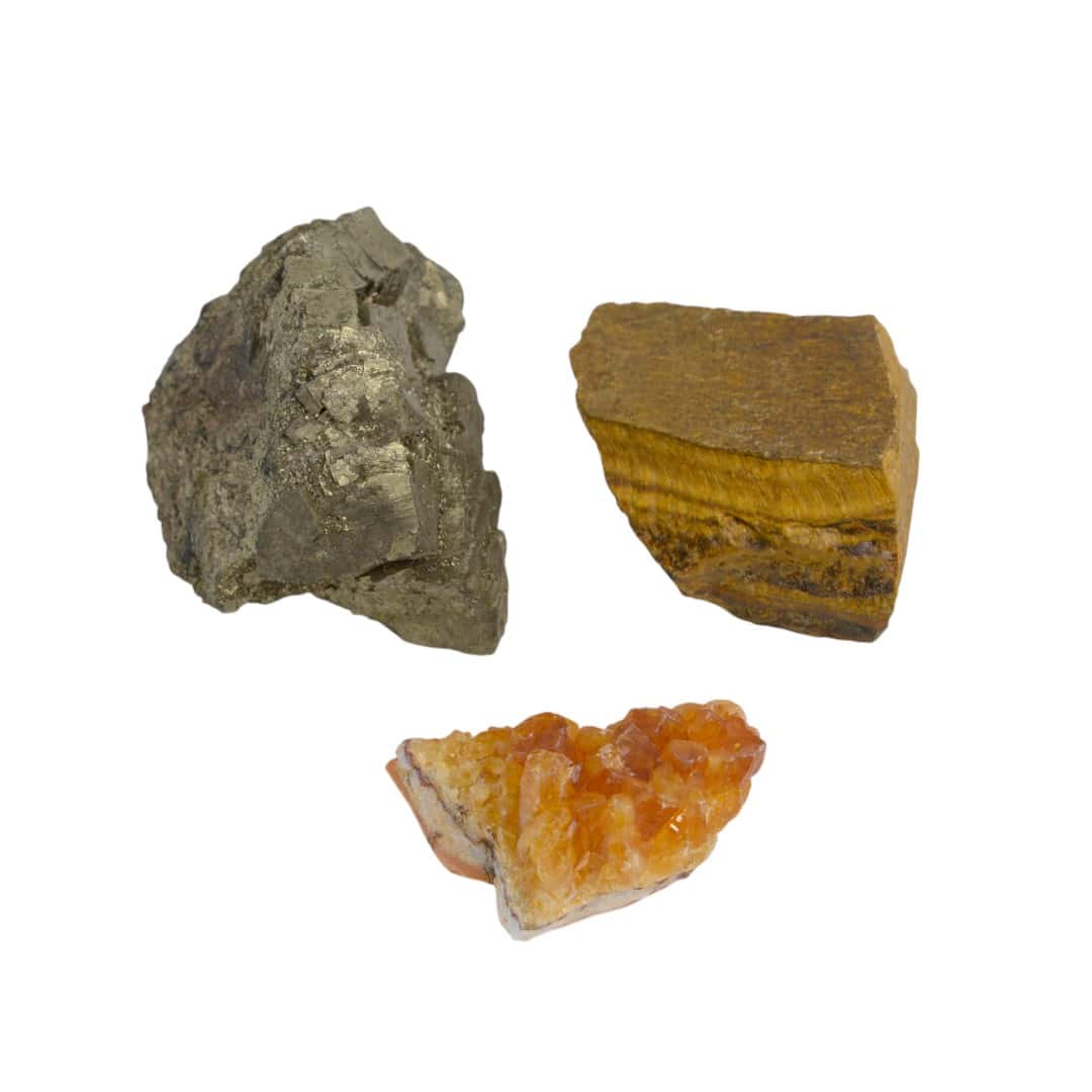 3. Chakra Solarplexuschakra Rohsteine Set - Bündel